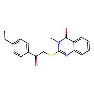 2-[2-(4-Ethylphenyl)-2-oxoethyl]sulfanyl-3-methylquinazolin-4-one structure