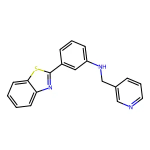 3-(1,3-benzothiazol-2-yl)-N-(3-pyridinylmethyl)aniline structure