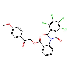 2-(4-methoxyphenyl)-2-oxoethyl 2-(4,5,6,7-tetrachloro-1,3-dioxo-1,3-dihydro-2H-isoindol-2-yl)benzoate structure