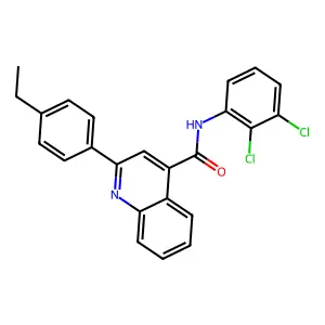 N-(2,3-dichlorophenyl)-2-(4-ethylphenyl)quinoline-4-carboxamide structure