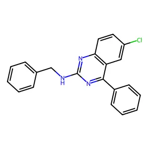 N-苄基-6-氯-4-苯基喹唑啉-2-胺 structure