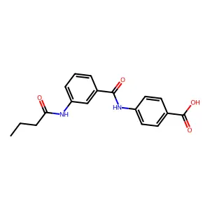 4-({[3-(Butanoylamino)phenyl]carbonyl}amino)benzoic acid structure