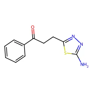 3-(5-Amino-1,3,4-thiadiazol-2-yl)-1-phenylpropan-1-one structure