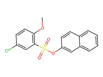 Naphthalen-2-yl 5-chloro-2-methoxybenzenesulfonate structure