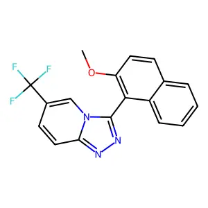 3-(2-Methoxynaphthalen-1-yl)-6-(trifluoromethyl)-[1,2,4]triazolo[4,3-a]pyridine structure