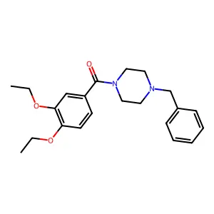 (4-Benzylpiperazin-1-yl)-(3,4-diethoxyphenyl)methanone structure