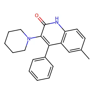 6-methyl-4-phenyl-3-(piperidin-1-yl)quinolin-2(1H)-one structure