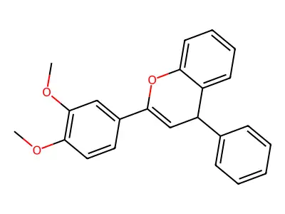 2-(3,4-dimethoxyphenyl)-4-phenyl-4H-chromene structure