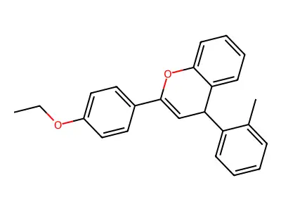 2-(4-ethoxyphenyl)-4-(2-methylphenyl)-4H-chromene structure