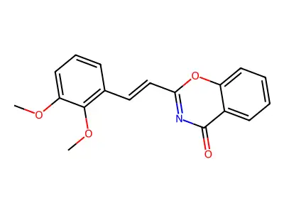 2-[2-(2,3-dimethoxyphenyl)ethenyl]-1,3-benzoxazin-4-one structure