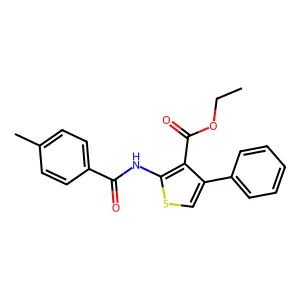 Ethyl 2-[(4-methylbenzoyl)amino]-4-phenylthiophene-3-carboxylate structure
