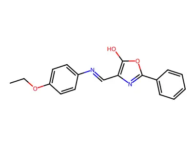 4-[(4-ethoxyanilino)methylene]-2-phenyl-1,3-oxazol-5(4H)-one structure