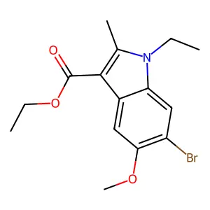 ethyl 6-bromo-1-ethyl-5-methoxy-2-methyl-1H-indole-3-carboxylate structure