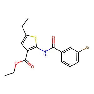 Ethyl 2-[(3-bromobenzoyl)amino]-5-ethylthiophene-3-carboxylate structure