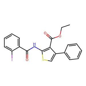 Ethyl 2-(2-iodobenzamido)-4-phenylthiophene-3-carboxylate structure