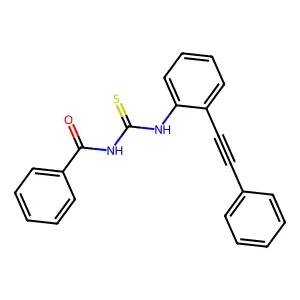 N-[[2-(2-phenylethynyl)phenyl]carbamothioyl]benzamide structure