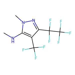 Pyrazole, 3-pentafluoroethyl-4-trifluoromethyl-1-methyl-5-methylamino- structure