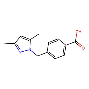 4-((3,5-Dimethyl-1H-pyrazol-1-yl)methyl)benzoic acid structure