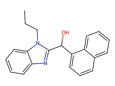 Naphthalen-1-yl-(1-propylbenzimidazol-2-yl)methanol structure