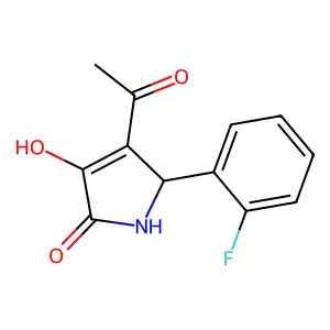 3-Acetyl-2-(2-fluorophenyl)-4-hydroxy-1,2-dihydropyrrol-5-one structure