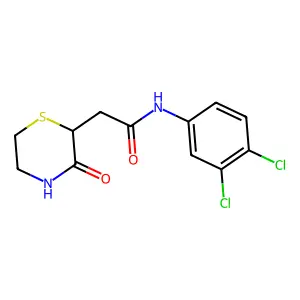 N-(3,4-dichlorophenyl)-2-(3-oxothiomorpholin-2-yl)acetamide structure