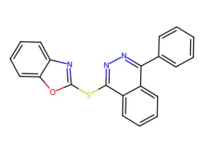 1-(1,3-Benzoxazol-2-ylsulfanyl)-4-phenylphthalazine structure