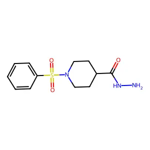 1-(Phenylsulfonyl)-4-piperidinecarboxylic acid hydrazide structure
