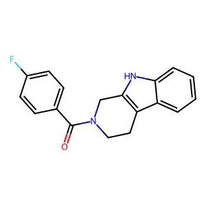 4-Fluorophenyl 1,2,3,4-tetrahydrobeta-carbolin-2-yl ketone structure