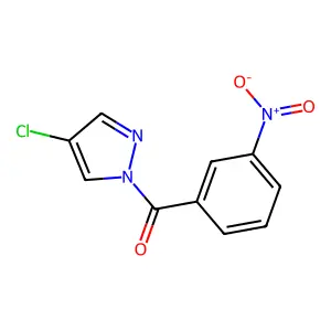 (4-chloro-1H-pyrazol-1-yl)(3-nitrophenyl)methanone structure