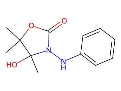 2-Oxazolidinone, 4-hydroxy-4,5,5-trimethyl-3-(phenylamino)- structure