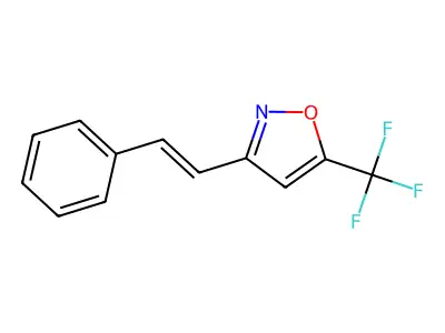 3-[(E)-2-phenylethenyl]-5-(trifluoromethyl)-1,2-oxazole structure