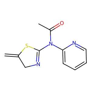N-(5-methylidene-4H-1,3-thiazol-2-yl)-N-pyridin-2-ylacetamide structure