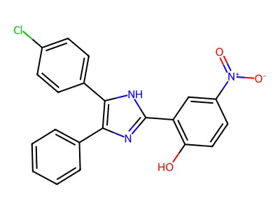 2-[4-(4-chlorophenyl)-5-phenyl-1H-imidazol-2-yl]-4-nitrophenol structure