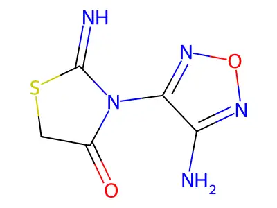 3-(4-Amino-1,2,5-oxadiazol-3-yl)-2-imino-4-thiazolidinone structure