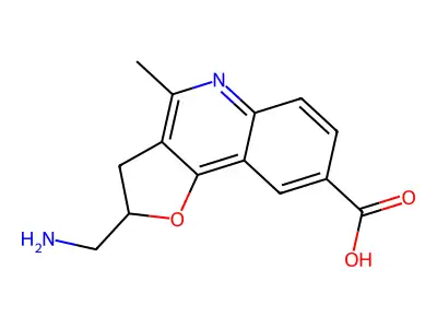 2-(Aminomethyl)-4-methyl-2,3-dihydrofuro[3,2-c]quinoline-8-carboxylic acid structure