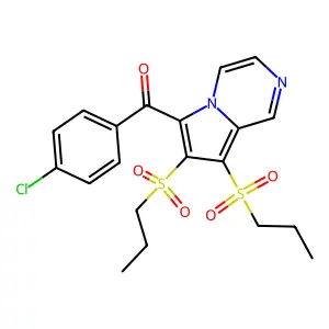 [7,8-Bis(propylsulfonyl)pyrrolo[1,2-a]pyrazin-6-yl](4-chlorophenyl)methanone structure