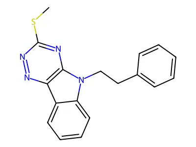 3-(Methylsulfanyl)-5-(2-phenylethyl)-5H-[1,2,4]triazino[5,6-b]indole structure