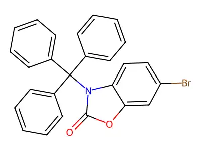 6-Bromo-3-trityl-3H-benzooxazol-2-one structure