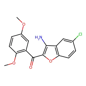 (3-Amino-5-chloro-1-benzofuran-2-yl)(2,5-dimethoxyphenyl)methanone structure