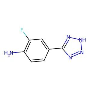 2-fluoro-4-(1H-1,2,3,4-tetrazol-5-yl)aniline structure