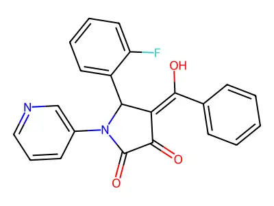 4-benzoyl-5-(2-fluorophenyl)-3-hydroxy-1-(pyridin-3-yl)-1H-pyrrol-2(5H)-one structure
