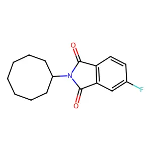 2-Cyclooctyl-5-fluoroisoindole-1,3-dione structure