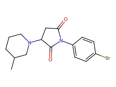 1-(4-Bromophenyl)-3-(3-methylpiperidin-1-yl)pyrrolidine-2,5-dione structure
