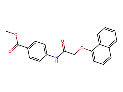 Methyl 4-(2-(naphthalen-1-yloxy)acetamido)benzoate structure