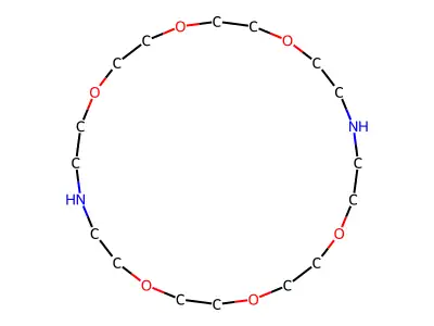 1,4,7,13,16,19-Hexaoxa-10,22-diazacyclotetracosane structure