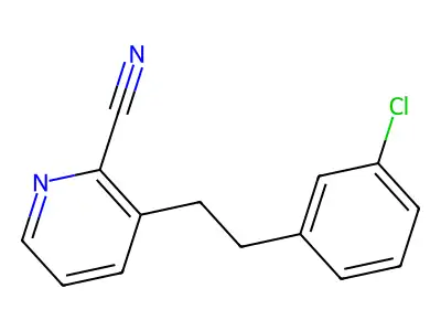 3-(2-(3-Chlorophenyl)ethyl)-2-pyridinecarbonitrile structure