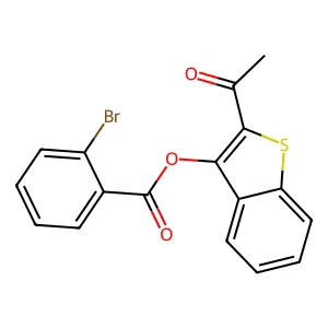 (2-Acetyl-1-benzothiophen-3-yl) 2-bromobenzoate structure