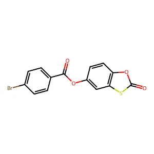 2-Oxo-1,3-benzoxathiol-5-yl 4-bromobenzoate structure