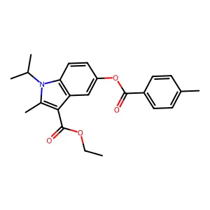 Ethyl 2-methyl-5-(4-methylbenzoyl)oxy-1-propan-2-ylindole-3-carboxylate structure
