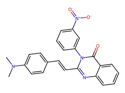 2-{(E)-2-[4-(dimethylamino)phenyl]ethenyl}-3-(3-nitrophenyl)quinazolin-4(3H)-one structure